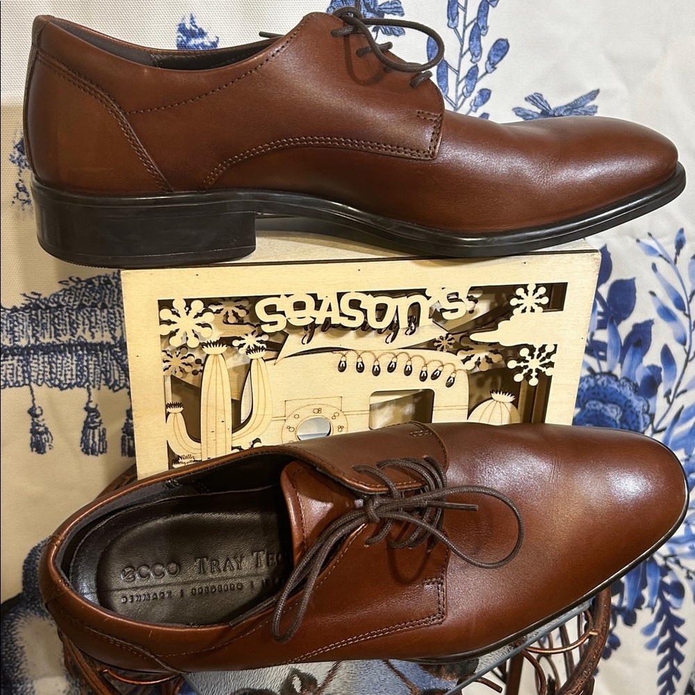 *SALE*Ecco Men's Rich Brown Leather Oxfords